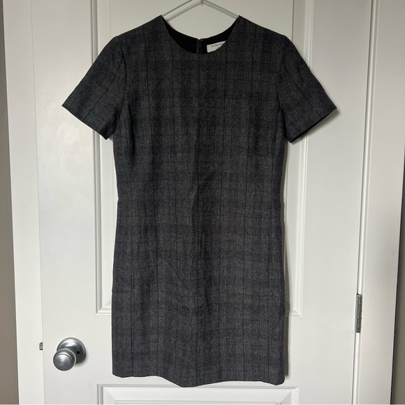 Aritzia BABATON Gray Wool Glen Plaid dress - Picture 3 of 7
